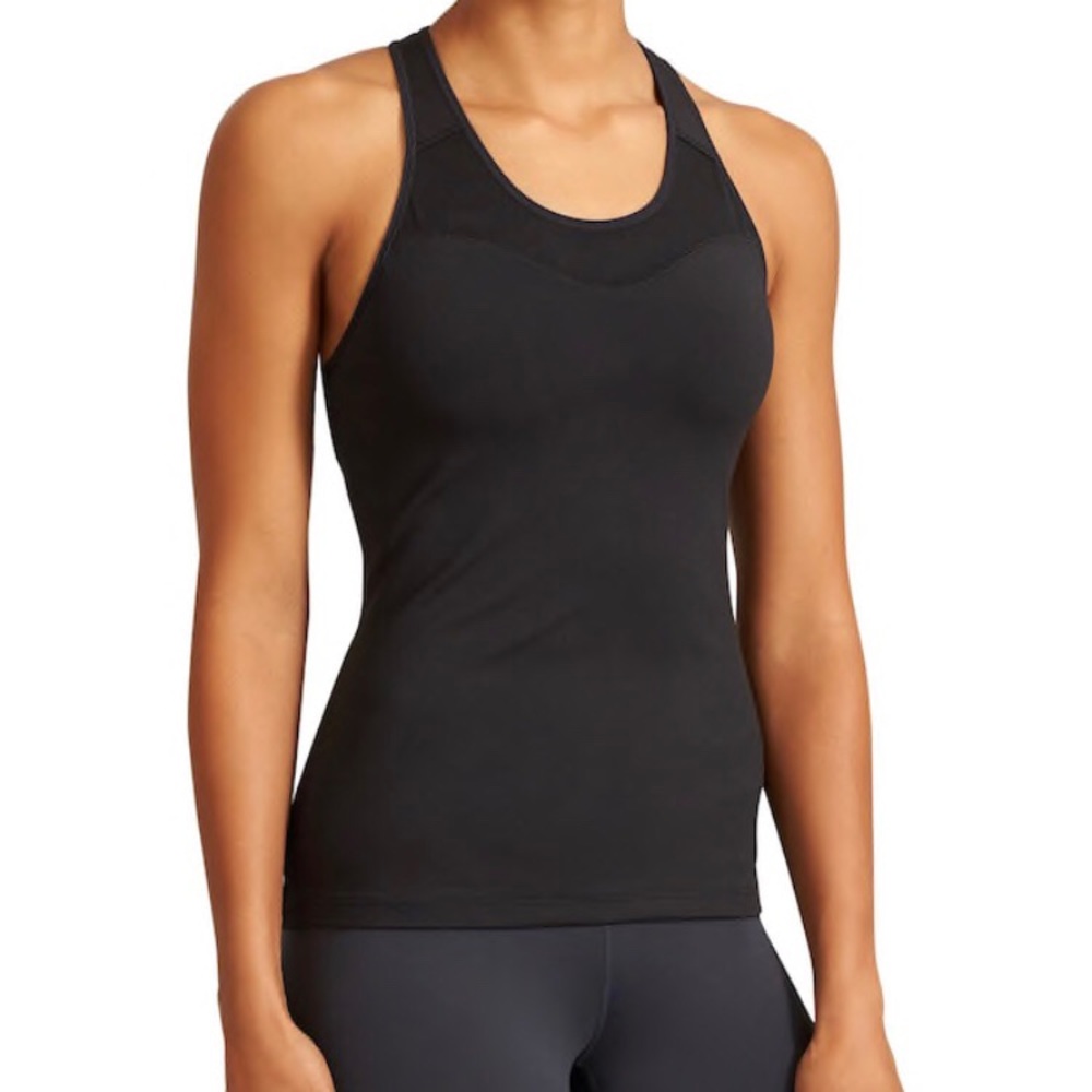 Athleta Black Spiral Support Top
